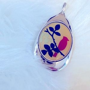 IMODI colorful vintage bird pendent